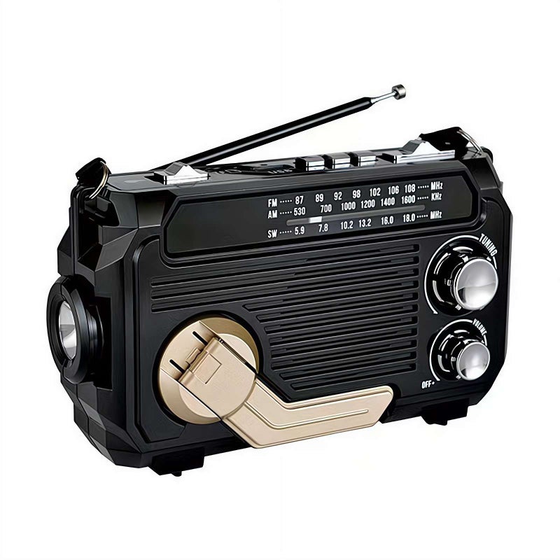 Portable Vintage Decor Radio, Retro Bluetooth Speaker, FM/AM/SW Old Fashion Classic Style, Adjustable Antenna, Rechargeable Battery Powered, Support TF Card/USB, Retro Vintage Decor for Home(Black) - Image 1